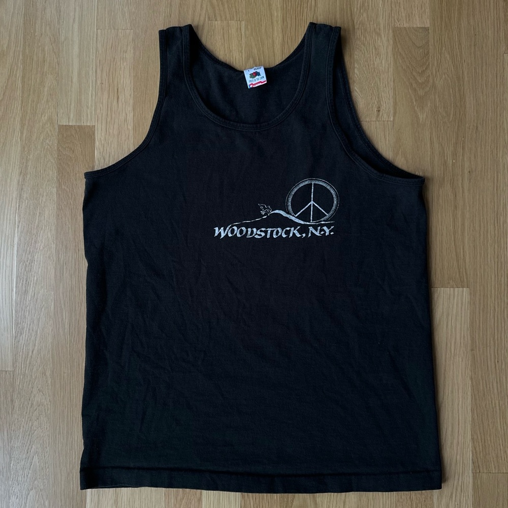 Black Woodstock NY Tank Top 1989 Vintage